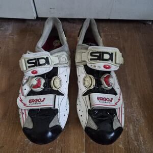 Men's Sidi Ergo 2 Carbon Road Cycling Shoes Size EU 42 -US MENS 9 WOMENS 11